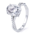 S925 3ct Oval Moissanite Ring - Luxury