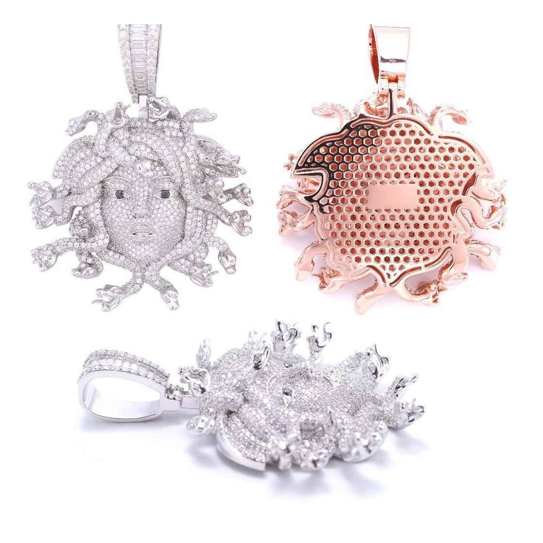 Creative Pendant, S925 Silver, Moissanite, Hip-Hop