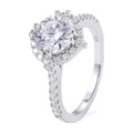 S925 2ct D-Color Moissanite Ring, GRA Certificate