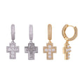 S925 Moissanite Cross Ear Ring