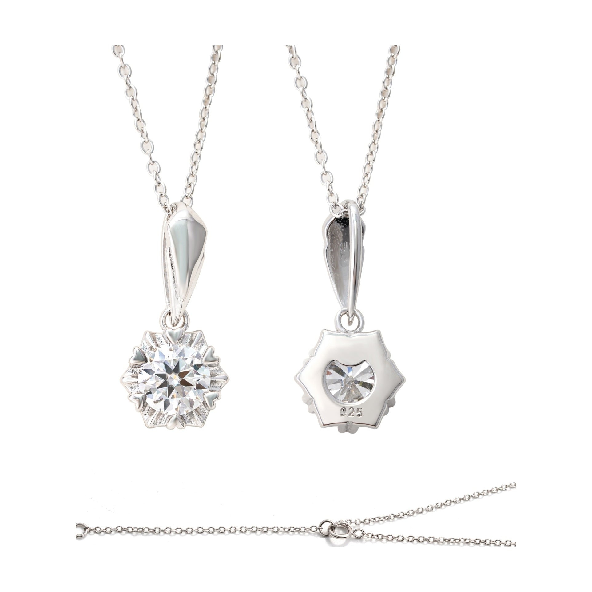 S925 Silver 1ct D-Color Moissanite Necklace