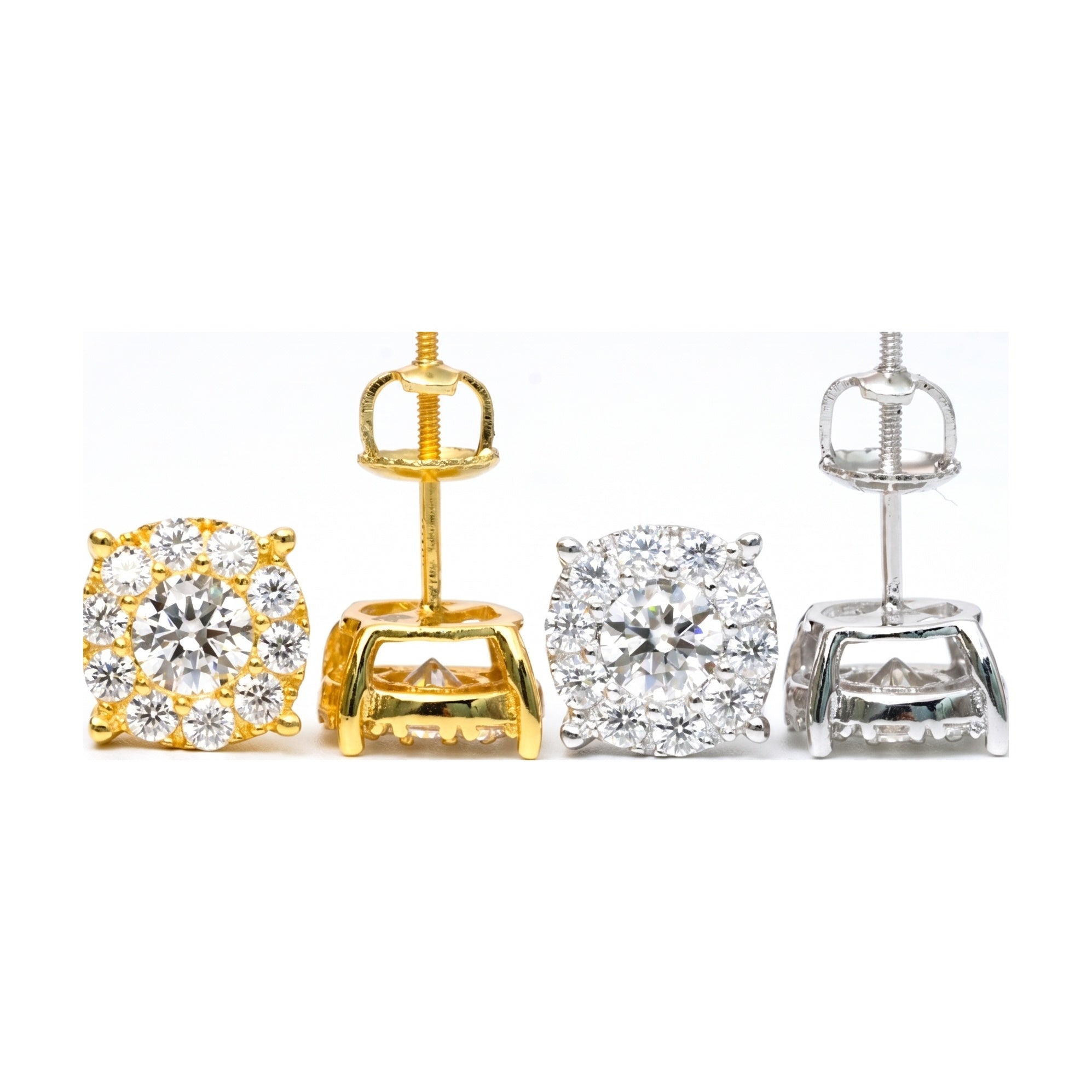 S925 Silver Moissanite Hip-Hop Stud Earrings