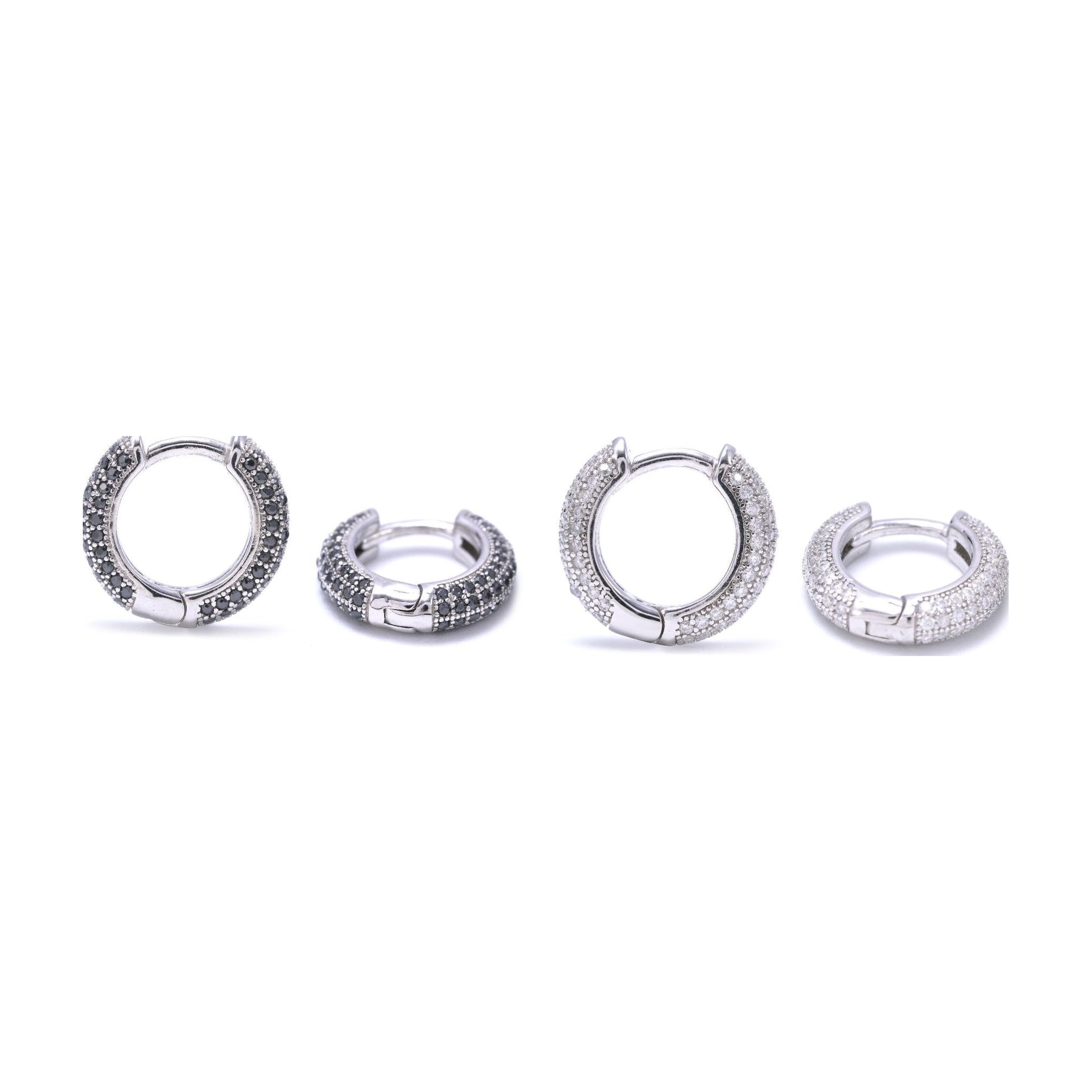 Full pave moissanite S925 silver ear cuff, hip-hop earrings