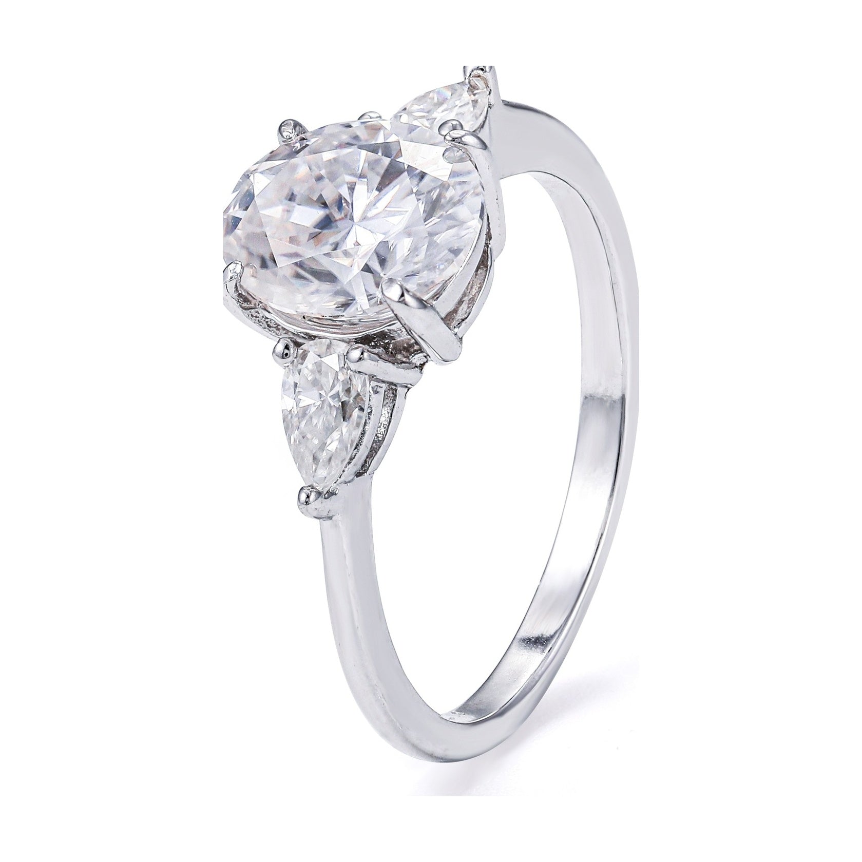 2ct Oval D-Color Moissanite S925 Ring Christmas Gift