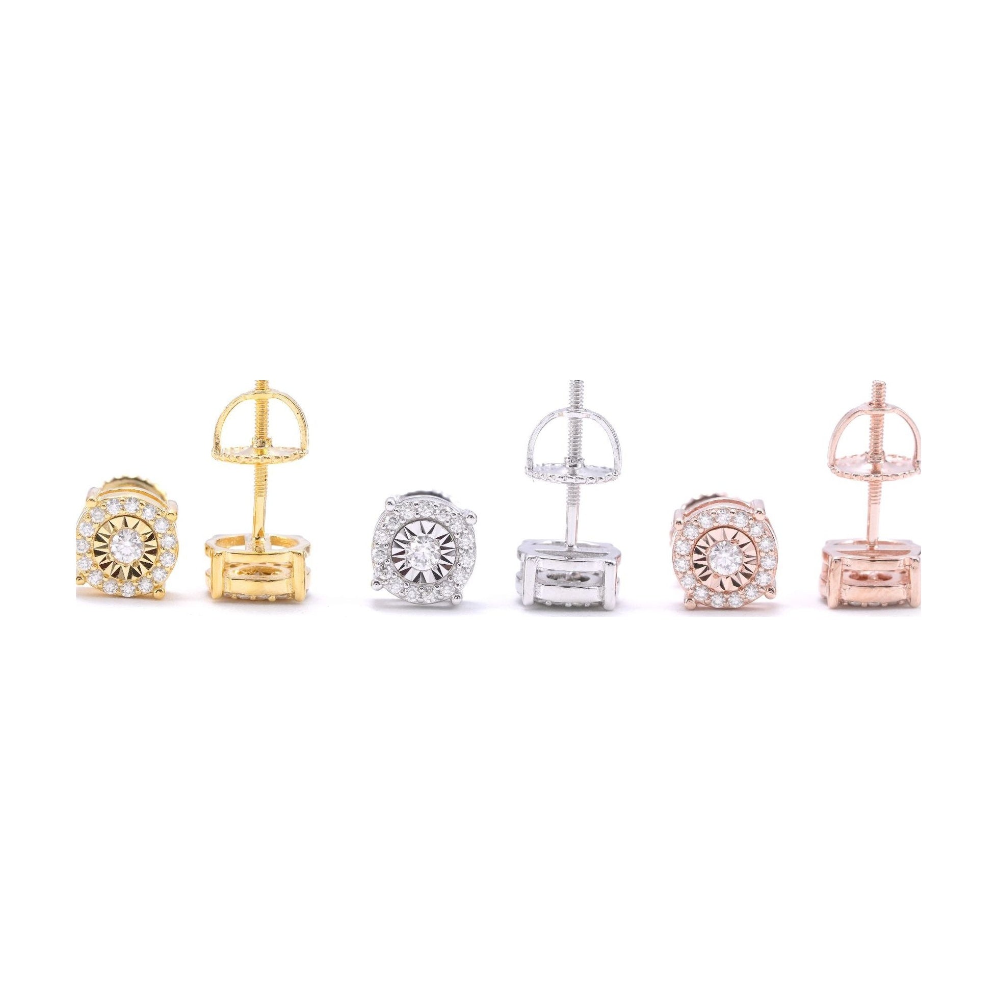 Hip-hop Stud Earrings S925 Silver Moissanite Unisex