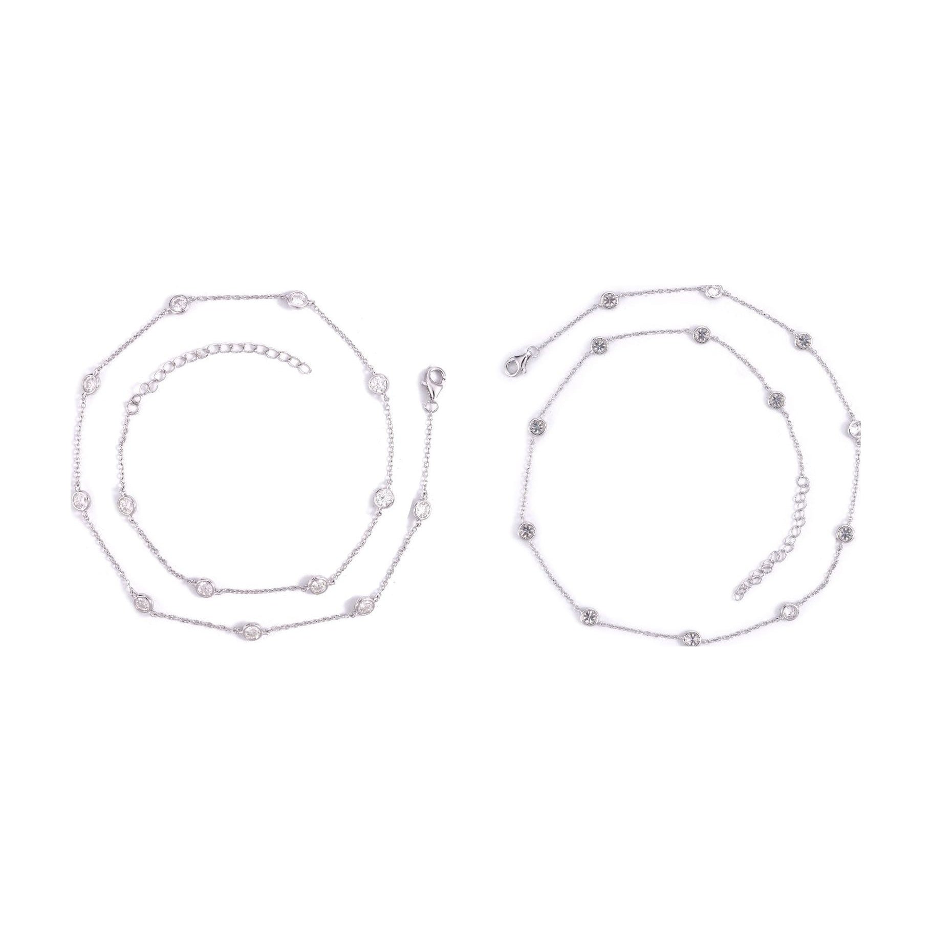 S925 Moissanite Collarbone Chain, Elegant Street Style
