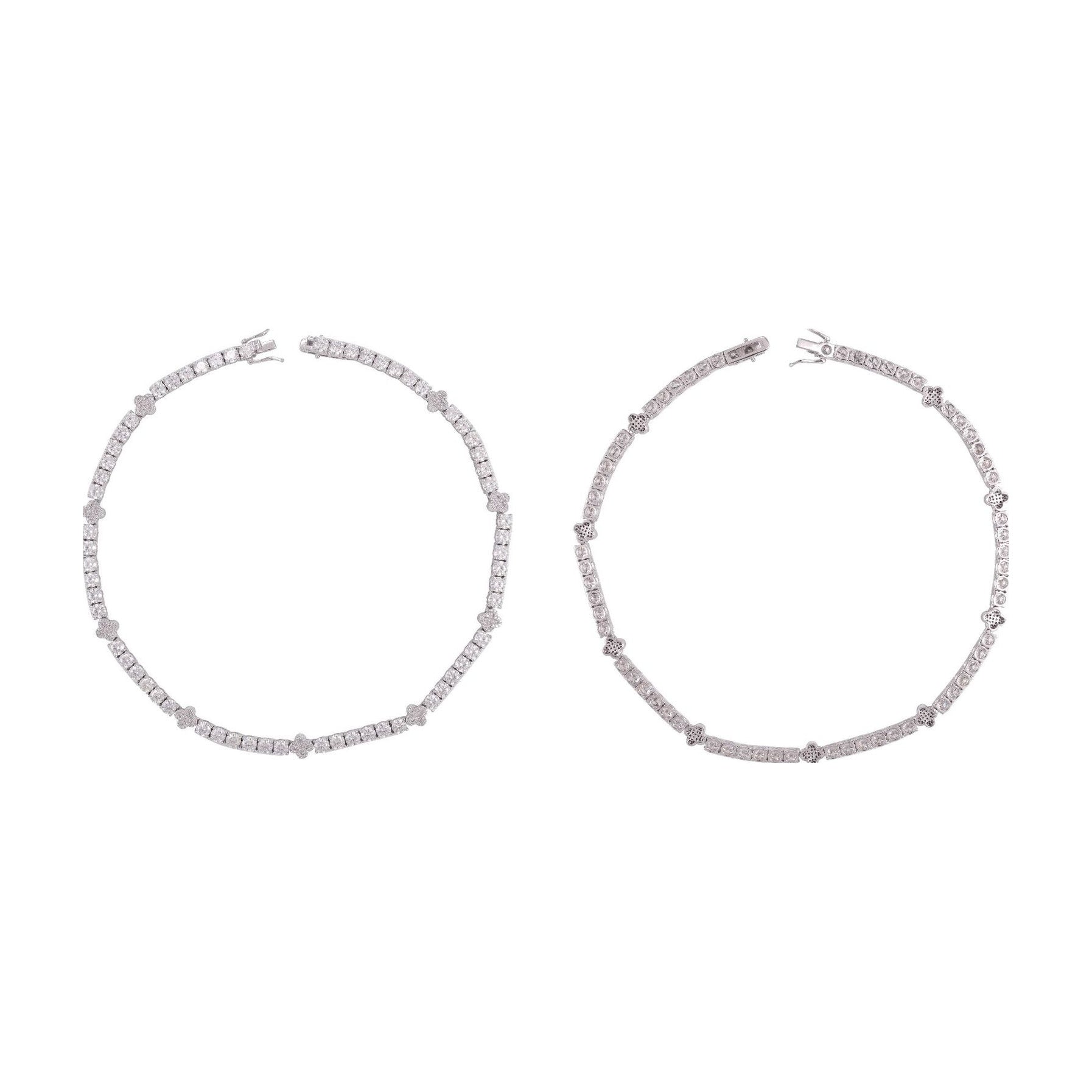 S925 5.0mm Four-Leaf Moissanite Tennis Chain, Quality