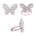 Butterfly Moissanite Ring, S925 Silver