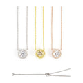 Round Pendant, 0.5-1ct, S925 Silver, Moissanite