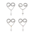S925 Silver 3mm Tennis Chain + Cross Pendant Wedding