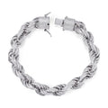 Cuban Chain 10mm, S925 Silver, Moissanite, Rope Link