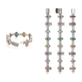 Four-leaf clover bracelet, S925 silver, moissanite, infinity