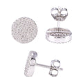 Brilliant moissanite stud earrings, S925 silver, 4-row D color