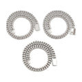S925 Moissanite Cuban Chain, 15mm Triple Row, Classic Hip-Hop