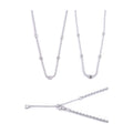 S925 Silver Moissanite Bezel Collarbone Chain