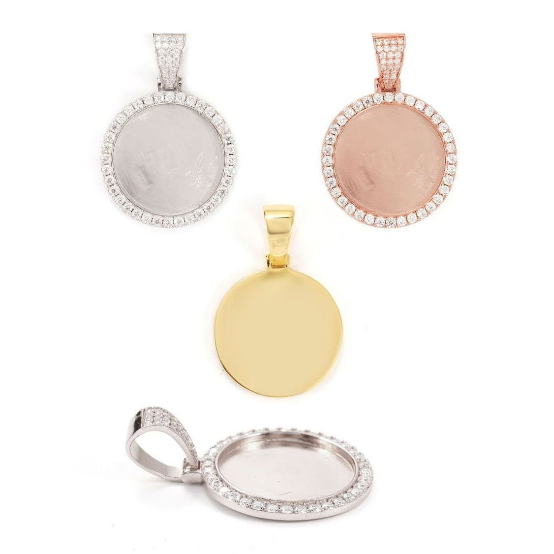925 Moissanite Photo Frame DIY Pendant