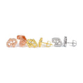 Wheel-Cut Studs, S925 Silver Moissanite