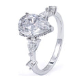 3ct Pear Moissanite S925 Ring Elegant Gift