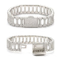 Bone Design Bracelet S925 Silver 16mm Moissanite Cuba