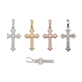 S925 Moissanite Cross Pendant, Punk Hip-Hop Style