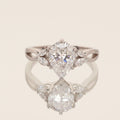 Teardrop 2ct Moissanite Ring, Style 4192