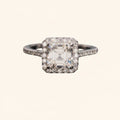 Asscher Cut 2ct Moissanite Ring