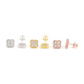 S925 Silver Moissanite Four-Leaf Clover Studs