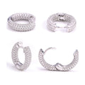 Moissanite ear cuff, S925 silver, European hip-hop earrings