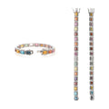 S925 Emerald Cut Moissanite 8mm Tennis Chain Bracelet