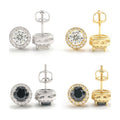 S925 Silver Moissanite 6.0mm Round Stud w/GRA