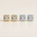 Box Moissanite Stud Earrings, Style 6553
