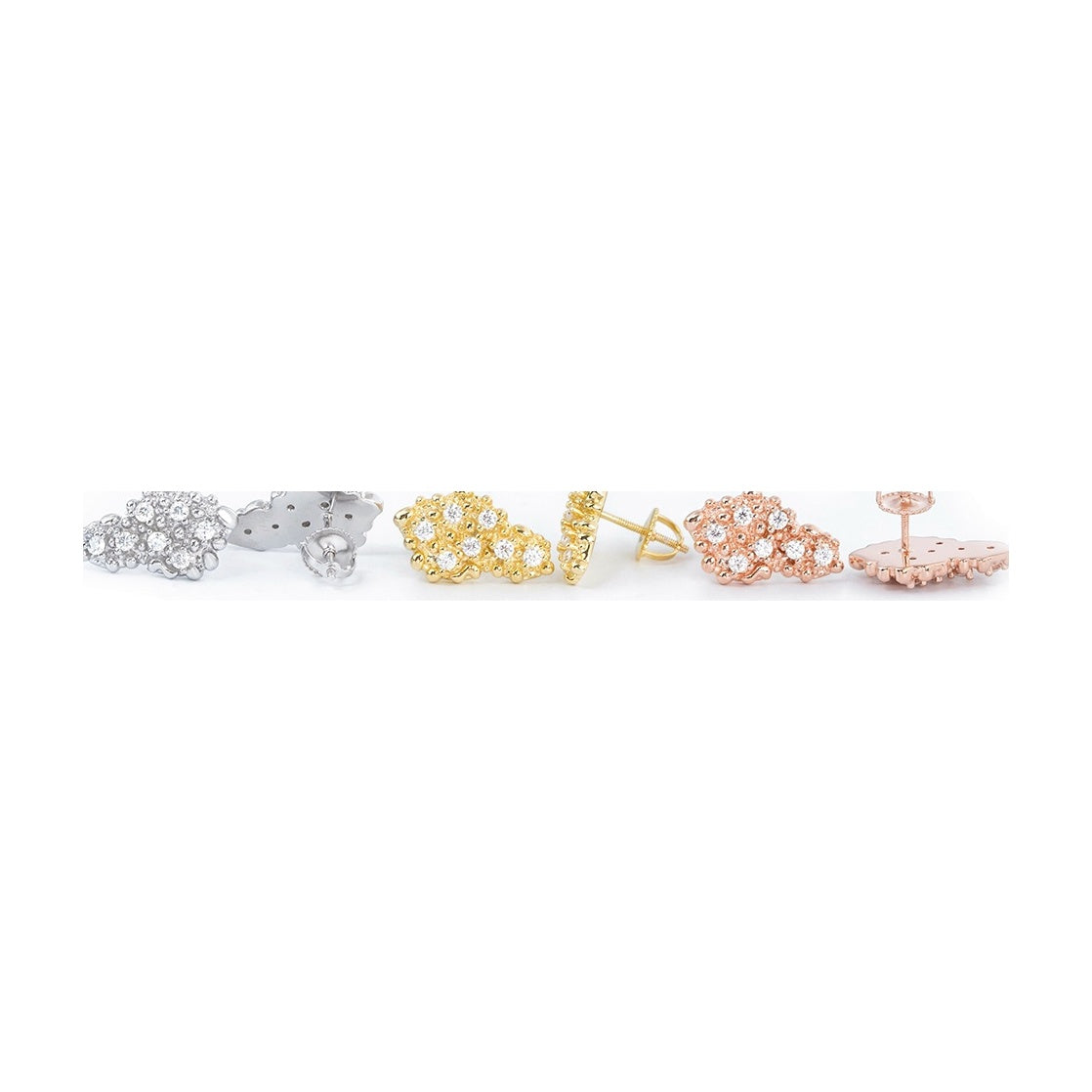 Geometric Moissanite Studs, S925 Silver, GRA