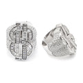 D Color Moissanite Dollar Ring S925 Silver w/ GRA