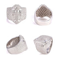 S925 Half-Set Moissanite Cross Ring Unisex