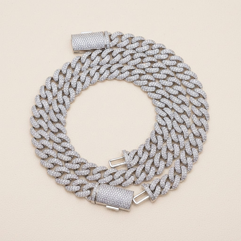 13mm CZ Cuban Link Bracelet