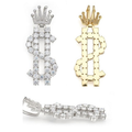 Money Pendant S925 Silver Moissanite Luxury Hip-hop Necklace