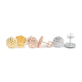 Wheel-Cut Moissanite Studs, S925 Silver