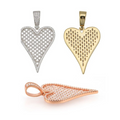 S925 Silver Heart Pendant w/ Moissanite