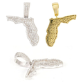 Map Pendant S925 Full Moissanite Hip-Hop Luxury
