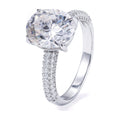 S925 5ct Moissanite Oval Wedding Ring Couples