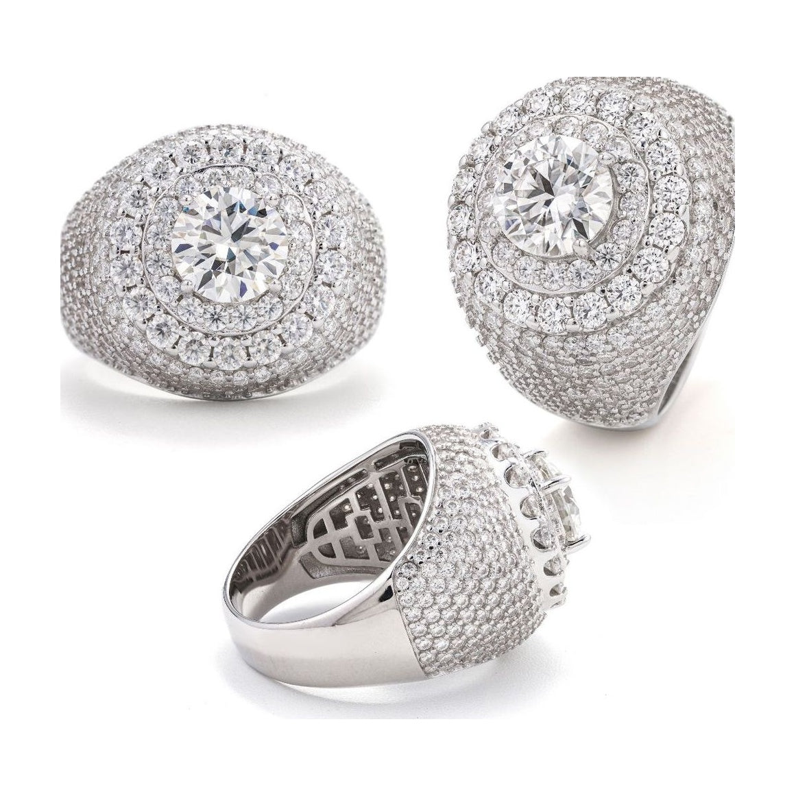 S925 2ct D Color Moissanite Ring Hip-Hop