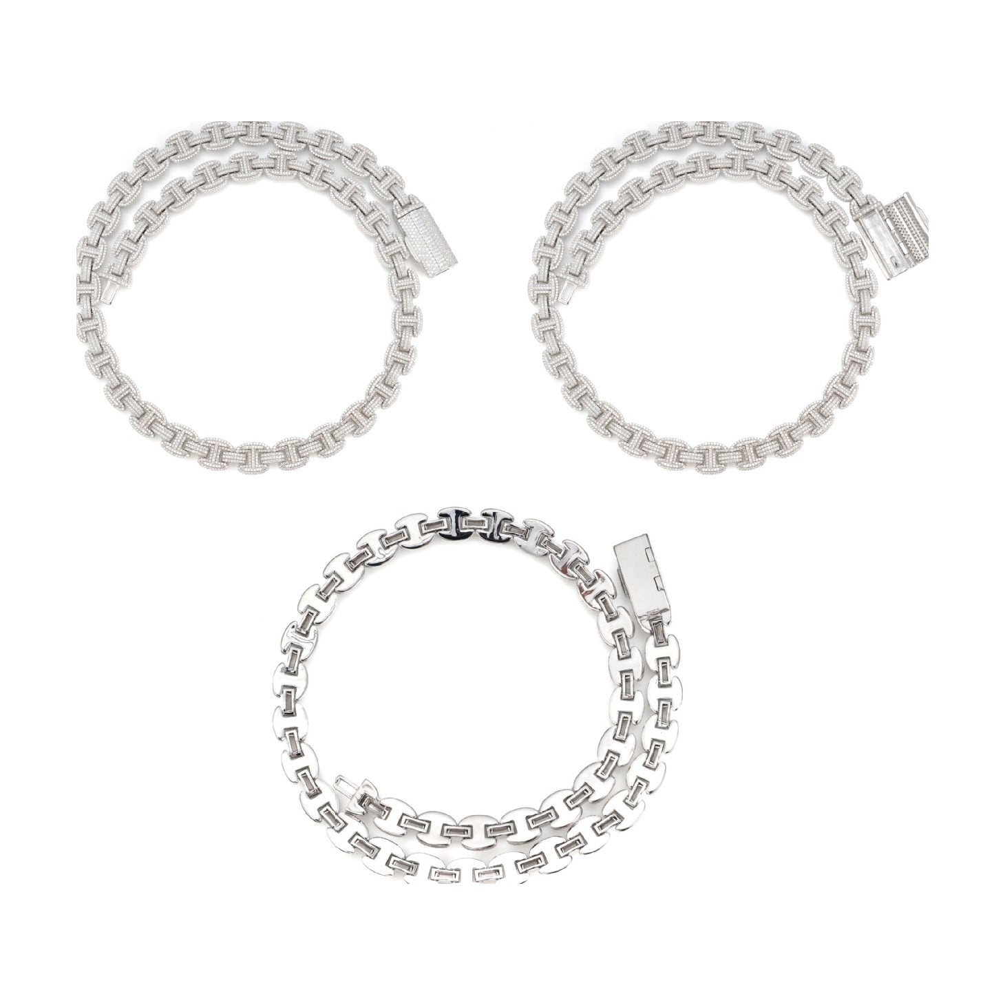 Cuban Chain 12mm, S925, Moissanite, H/I Design
