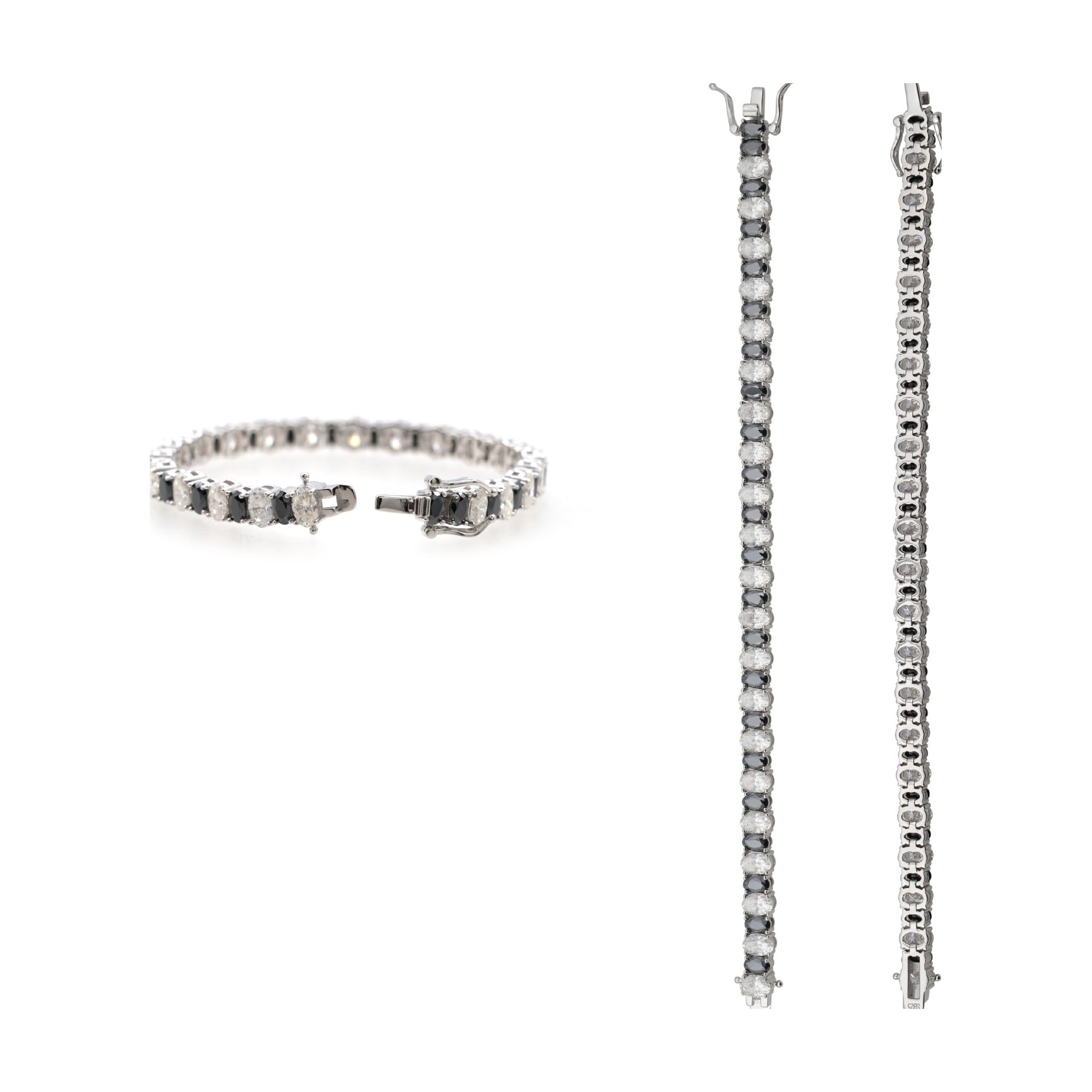 Mixed Egg Tennis Bracelet S925 Silver Moissanite Unique Style