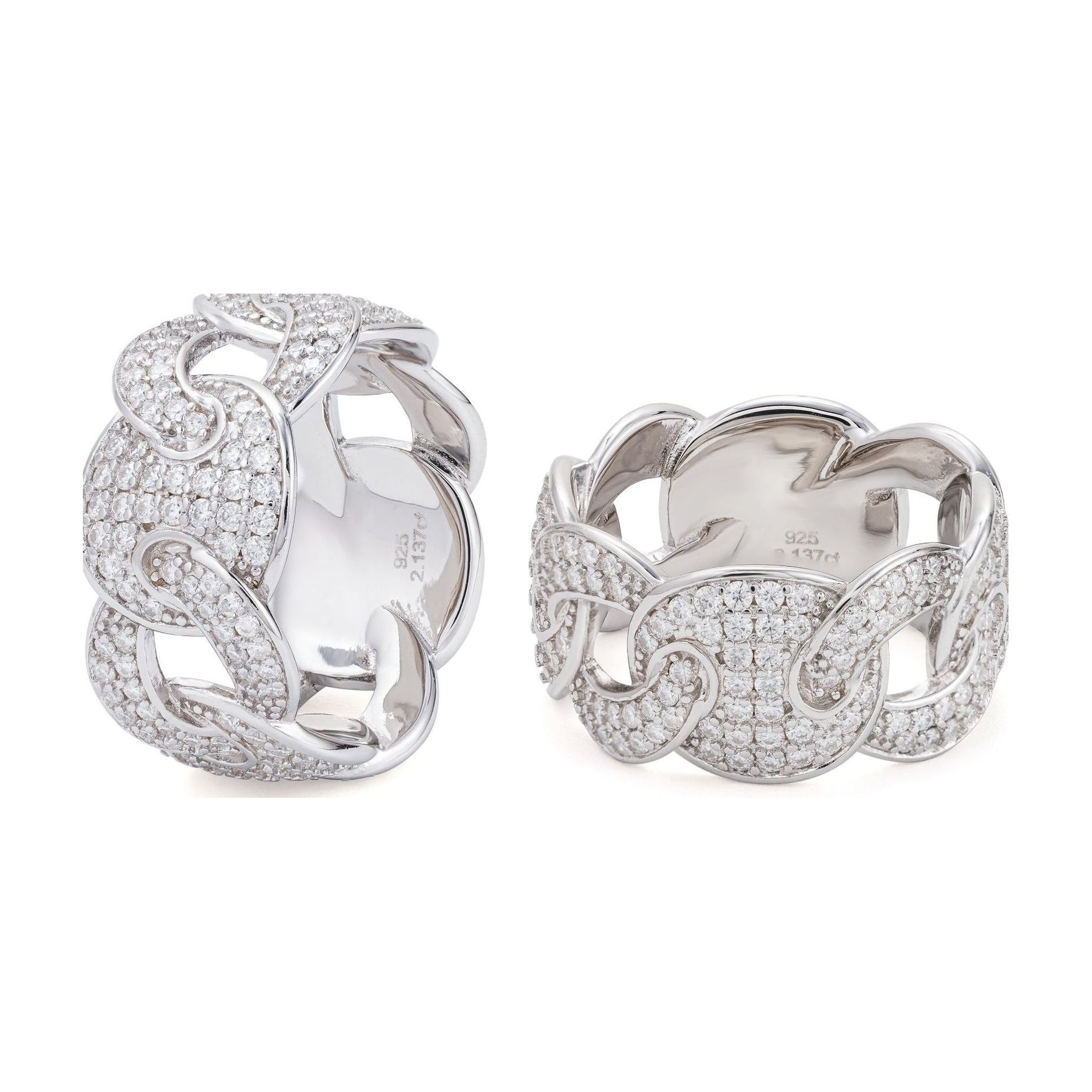 S925 Pig Nose Moissanite Ring, Punk Street Style, Trendy