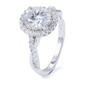 S925 2ct D Color Oval Moissanite Ring