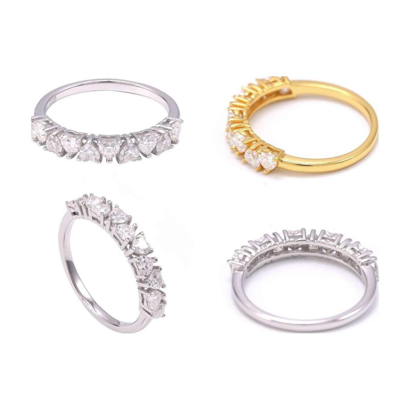Heart Moissanite Ring, S925 Silver, Couple Gift