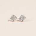 Box Moissanite Stud Earrings, Style 2658