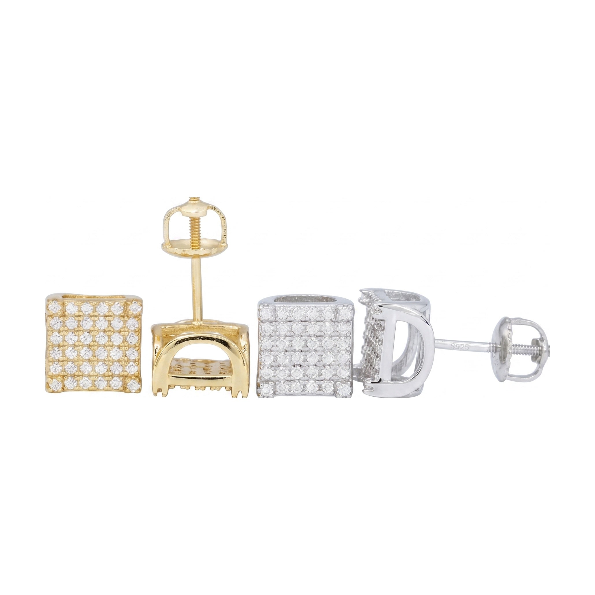 S925 Silver Moissanite Hip-Hop Earrings, Factory Direct