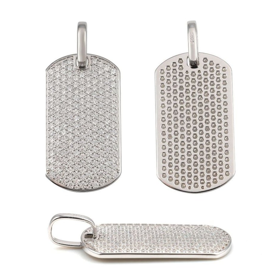 S925 Moissanite Pendant, Full Pave, Certificate, Hip-Hop Style
