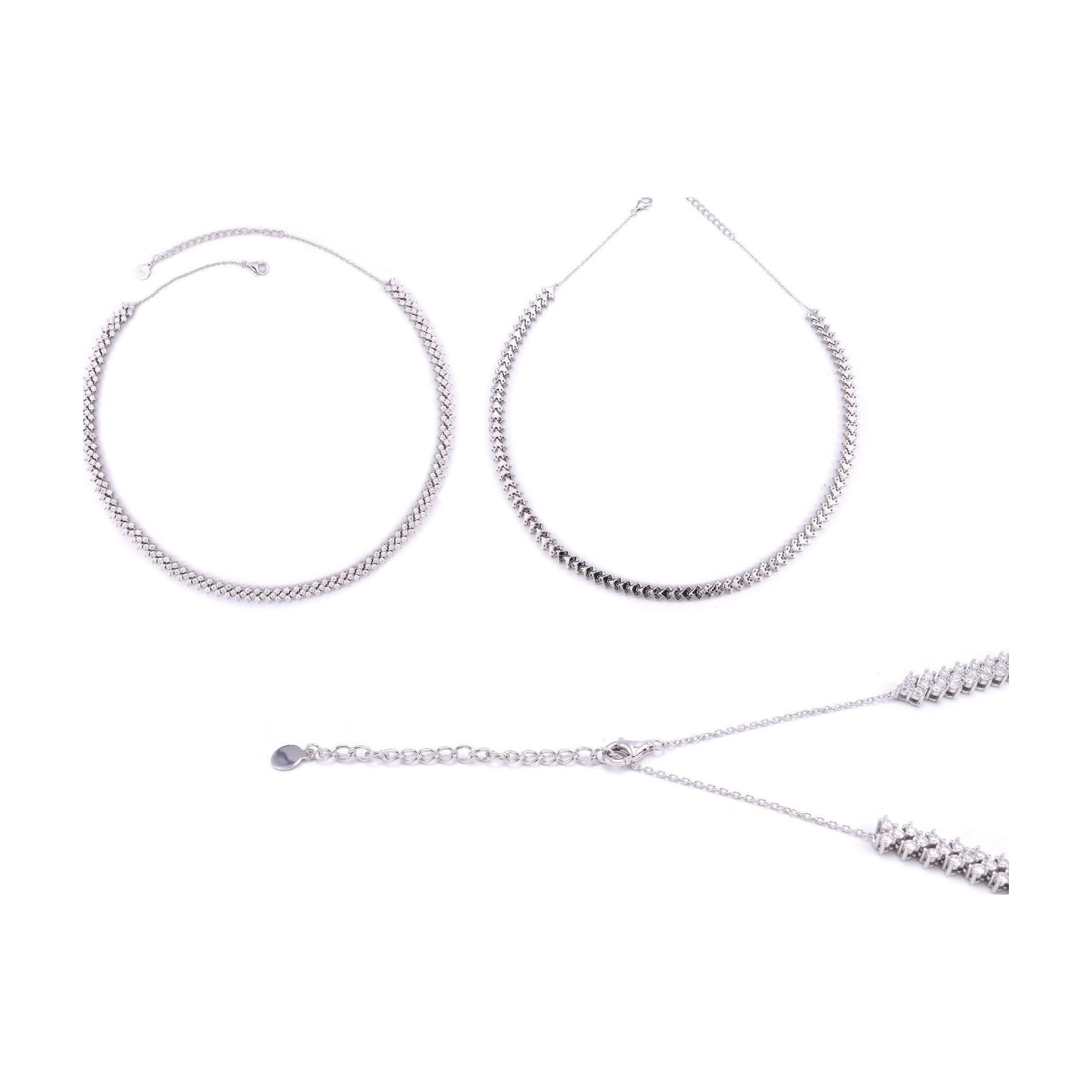 S925 Silver D-Color Moissanite V-Shape Necklace